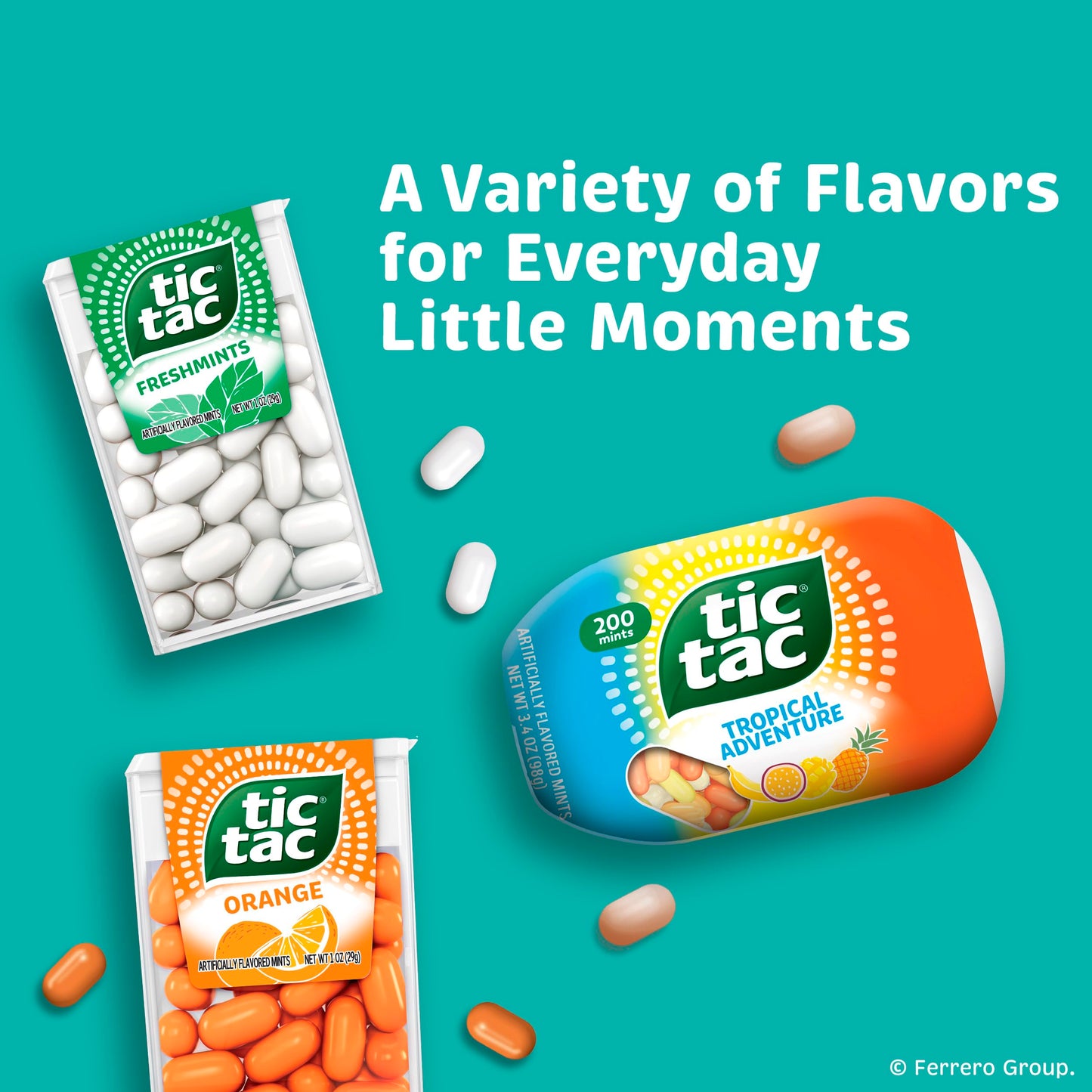 Tic Tac Wintergreen Breath Mints, Bulk 12 Pack, On-The-Go Refreshment, 1 Oz Each