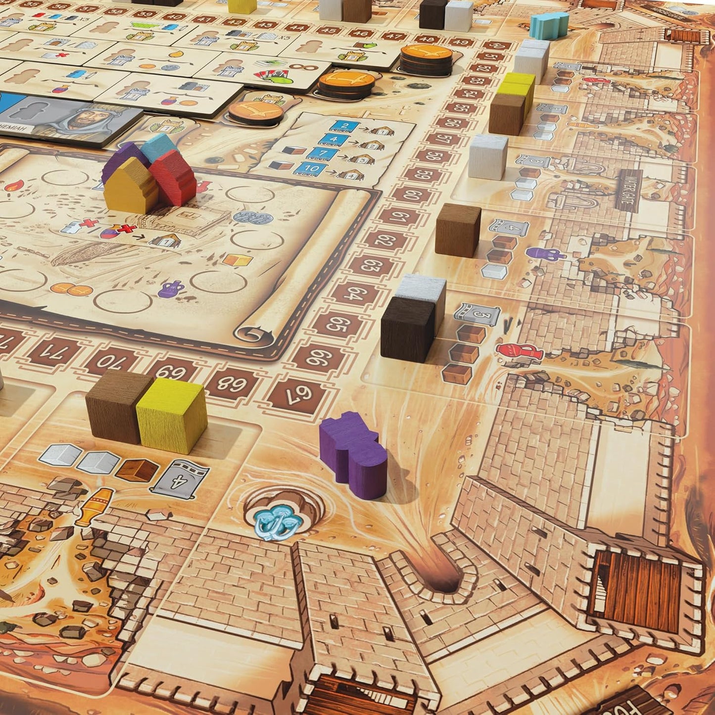 Renegade Game Studios: Ezra & Nehemiah - Strategy Board Game, Rebuild The Great City of Jerusalem, Card-Driven Game, Ages 13+, 1-4 Players, 120 Min