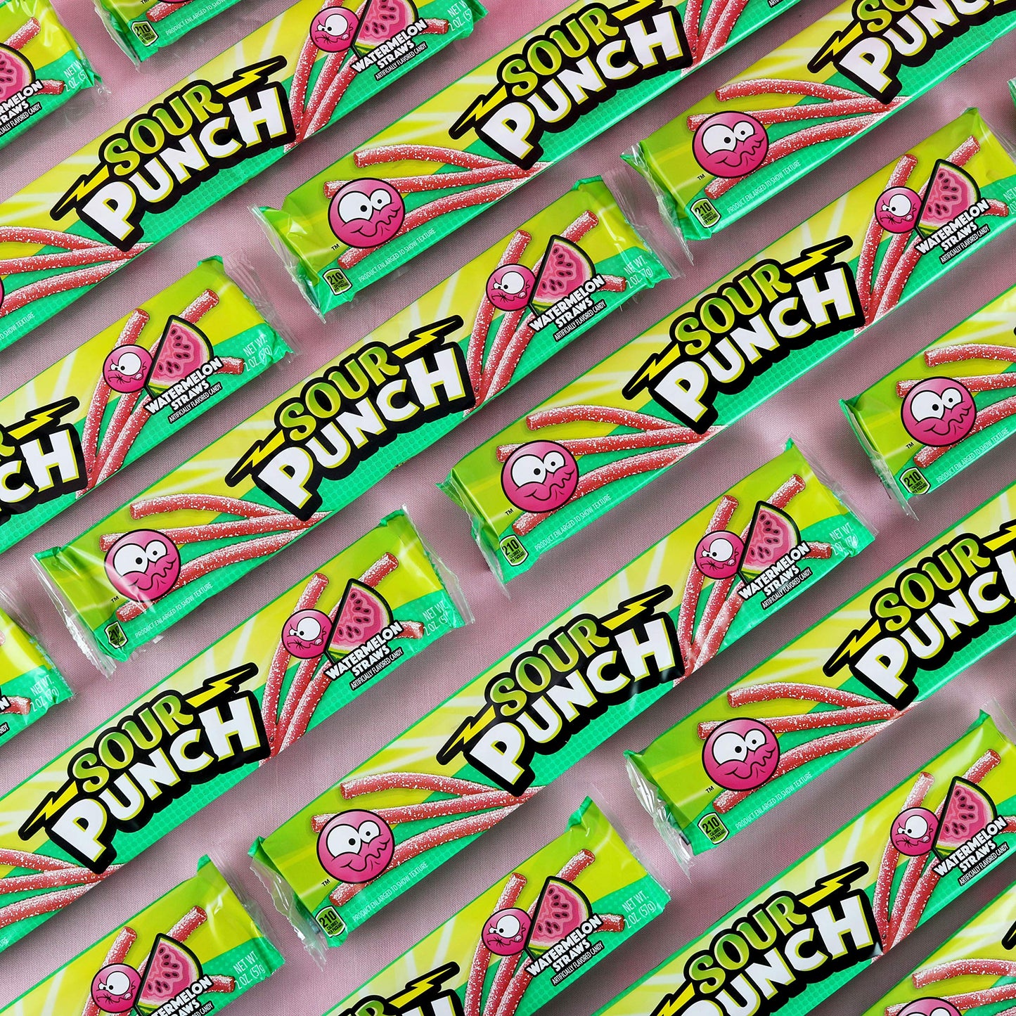 Sour Punch Rainbow Sour Straws, 2 Ounce (Pack of 24)