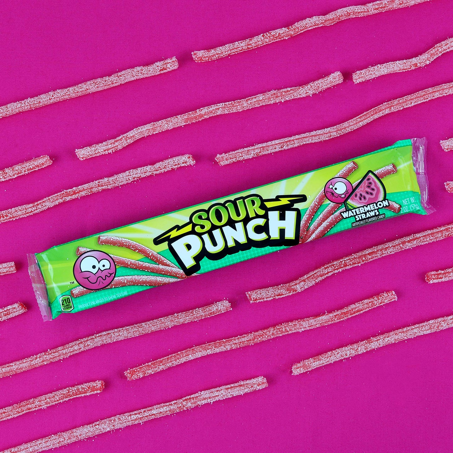 Sour Punch Rainbow Sour Straws, 2 Ounce (Pack of 24)