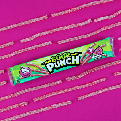 Sour Punch Rainbow Sour Straws, 2 Ounce (Pack of 24)
